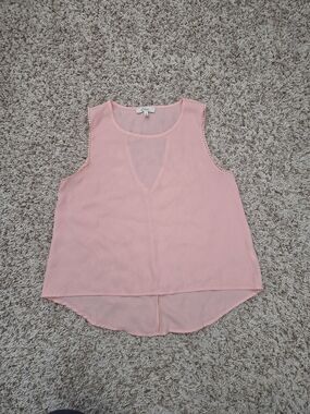 Elodie Light Pink Chiffon Sleeveless Tank Top